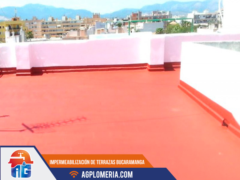 Impermeabilización de aplicación en frio en Terrazas en Bucaramanga